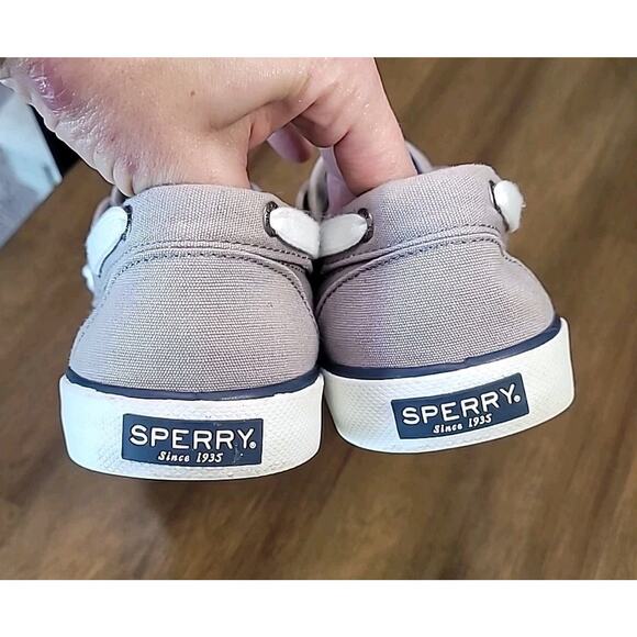 Sperry Top‑Sider Pier Boat Light Gray Canvas Women’s Size 8.5 M – GUC - Picture 7 of 9
